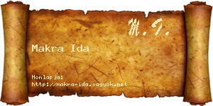 Makra Ida névjegykártya