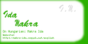 ida makra business card